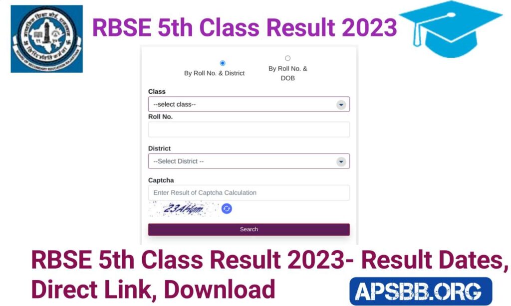 RBSE 5th Class Result 2023