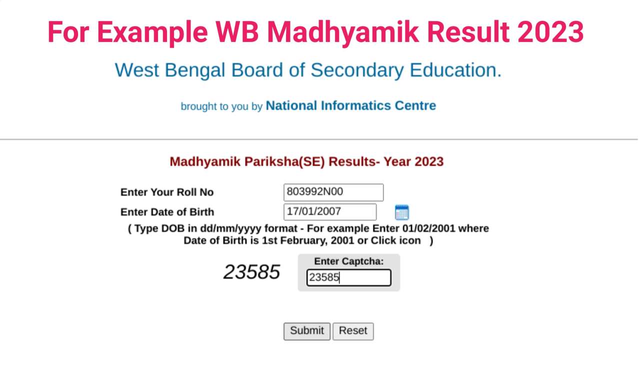 Madhyamik Result 2025 Website